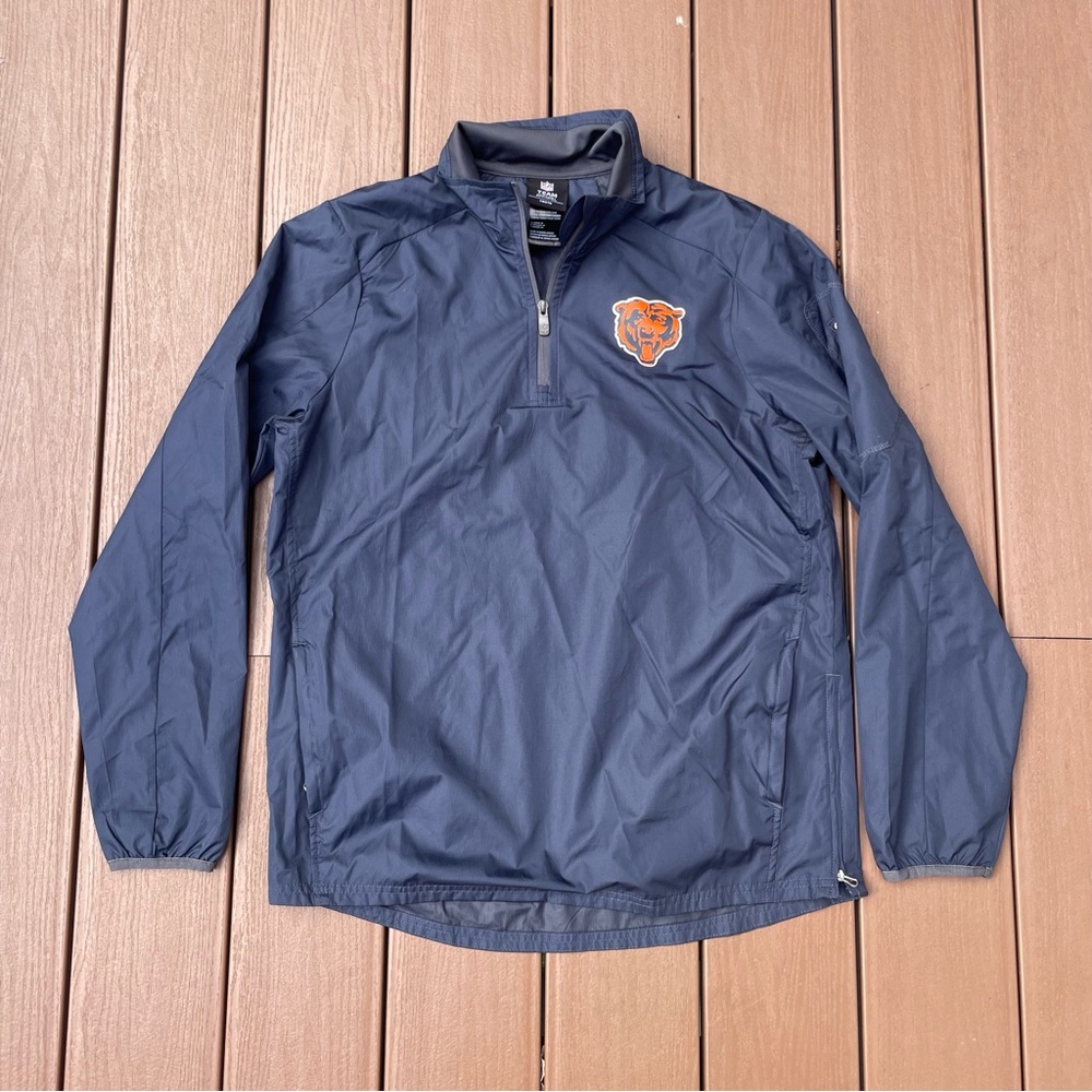 NFL Chicago Bears Navy Windbreaker XL(18) Jacket Windy City Da Bears